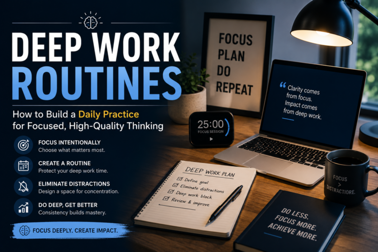 Deep Work Routines: How to Build a Daily Practice for Focused, High-Quality Thinking