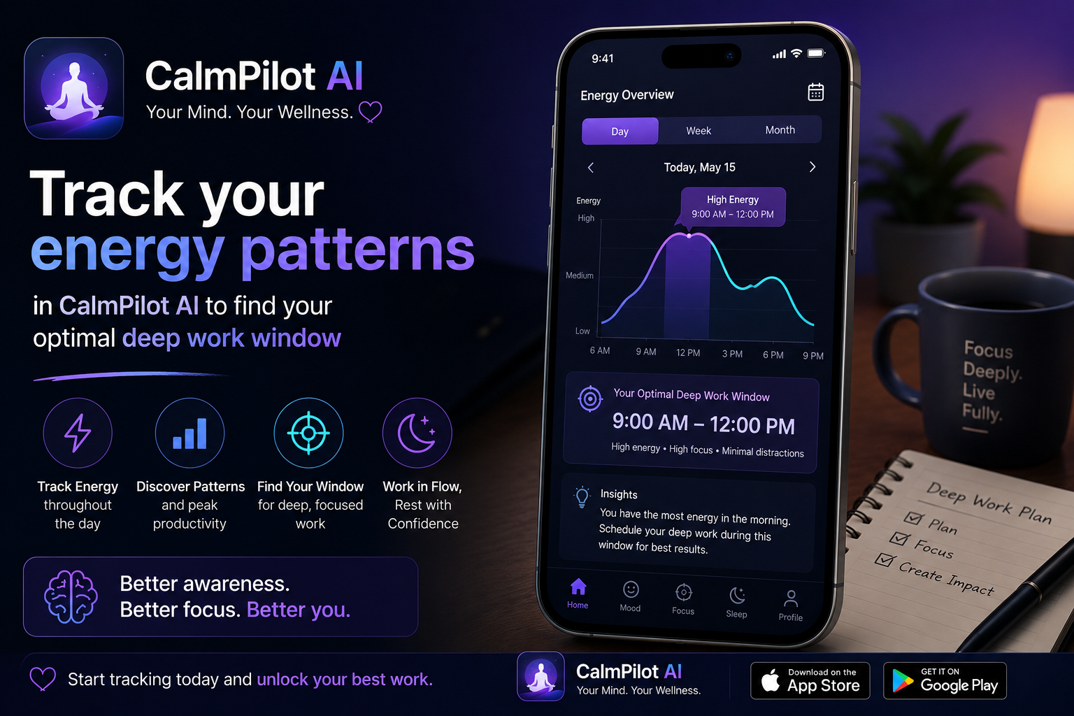 CalmPilot AI Pattern Flow — attention training game